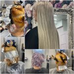 collage of hair treatments at Glamaholic Salon