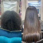 hair straightened at Glamaholic Salon