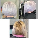 three photos of haircuts at Glamaholic Salon