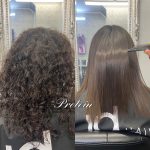 afro hair straightened at Glamaholic Salon