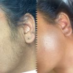 close-up photo of woman's cheek with makeup at Glamaholic Salon